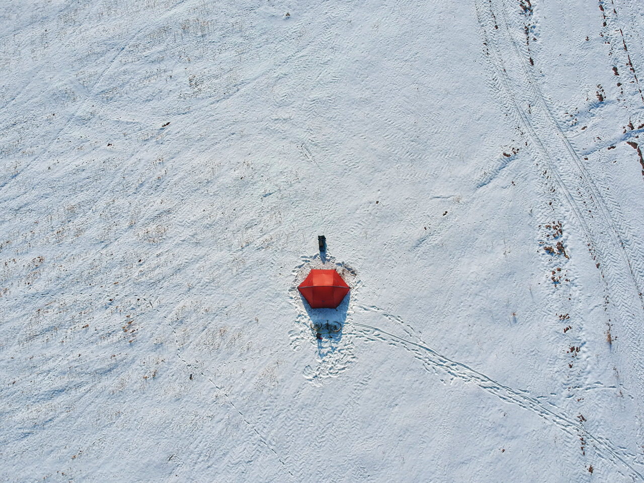 Winterzelt von oben