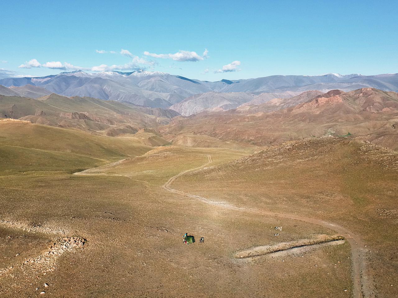 Vogelperspektive in der Mongolei