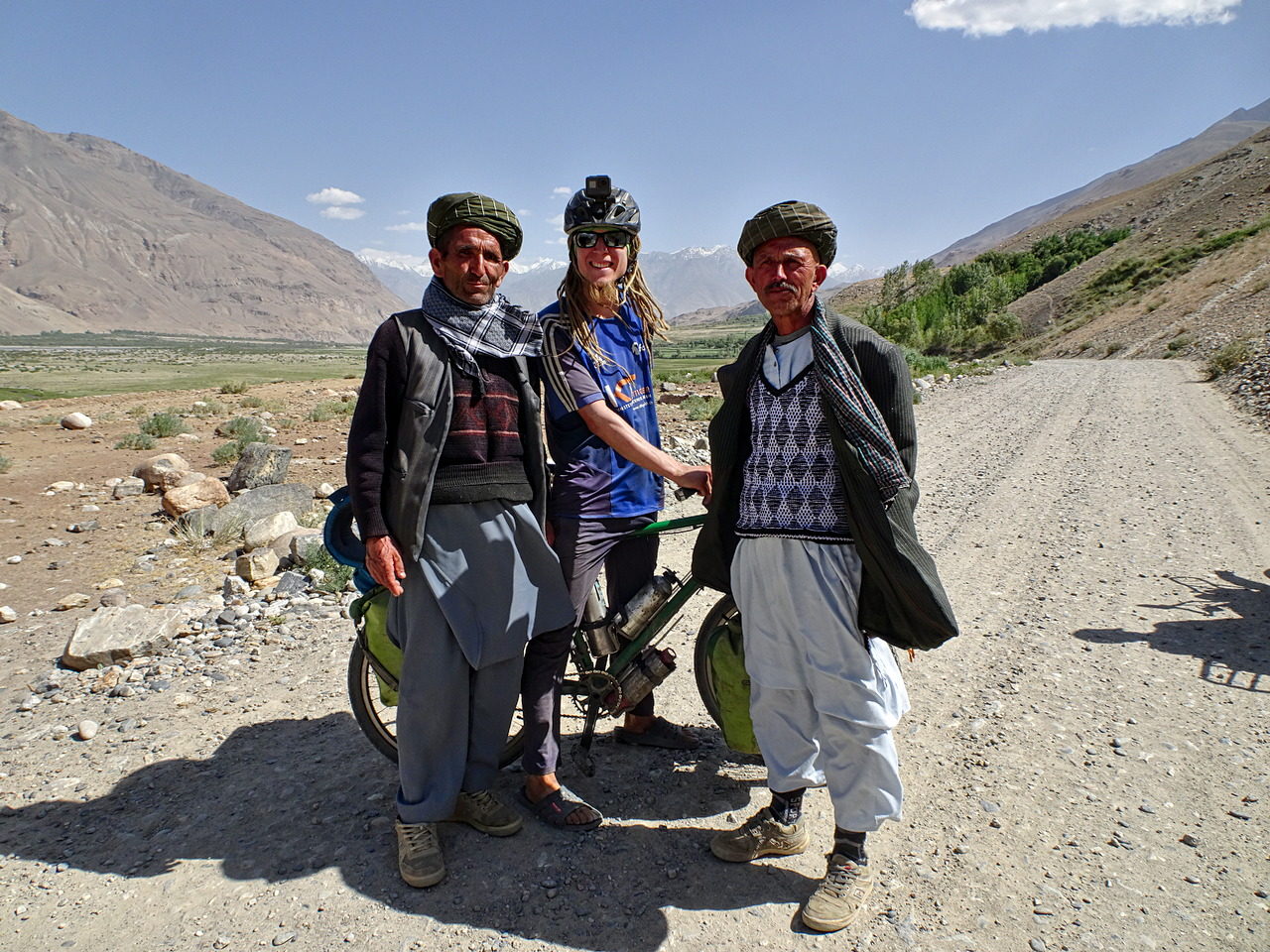 Taking a picture with locals in Afghanistan