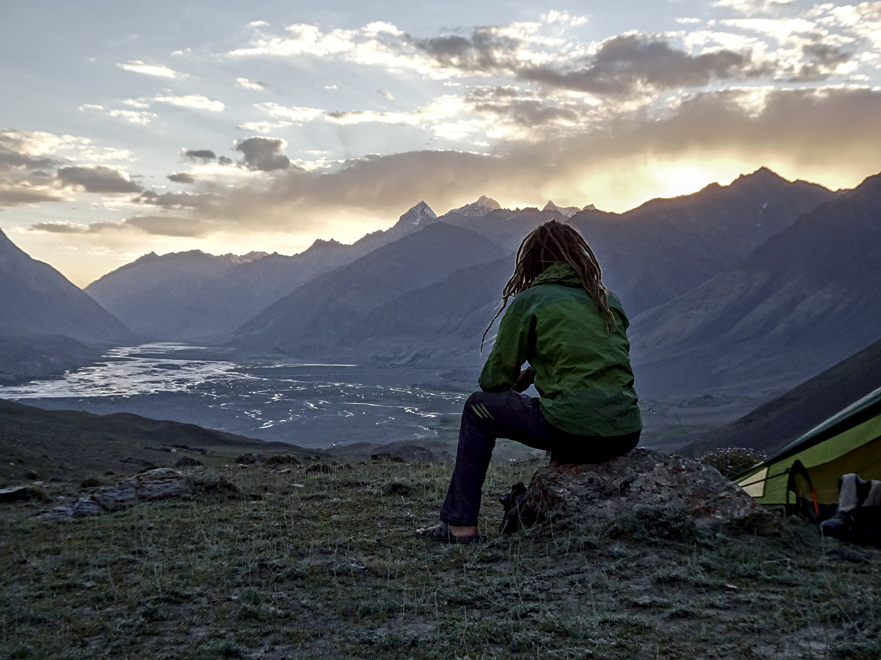 Enjoying the view over Sarhad and the Wakhan River