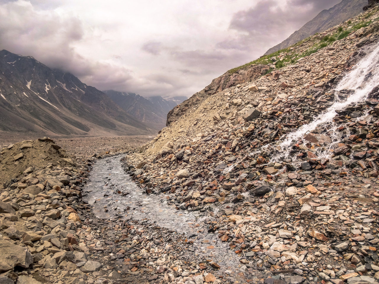 Bad road conditions in Spiti Valley