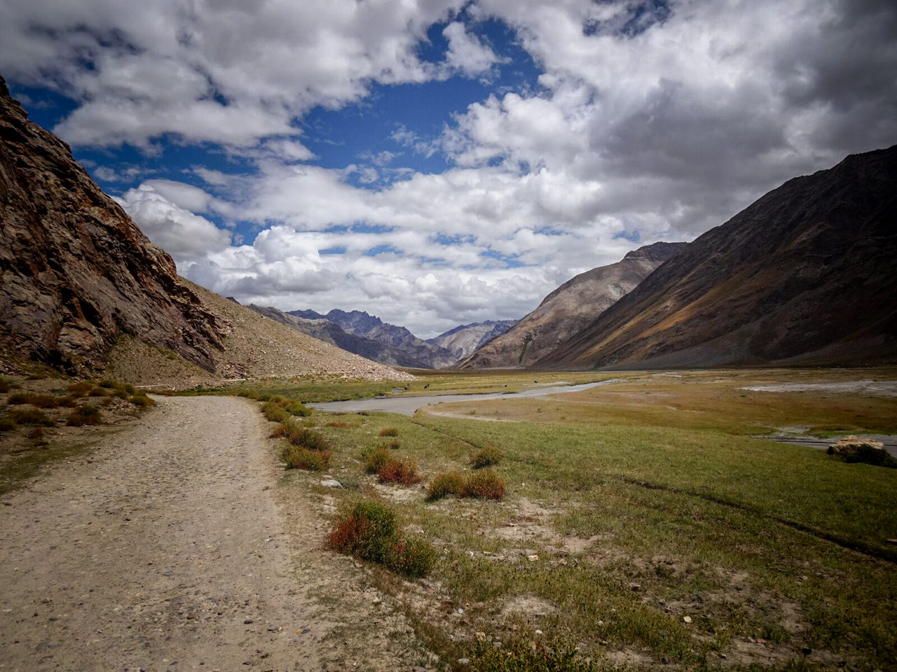Road in the Zanskar Valley in India