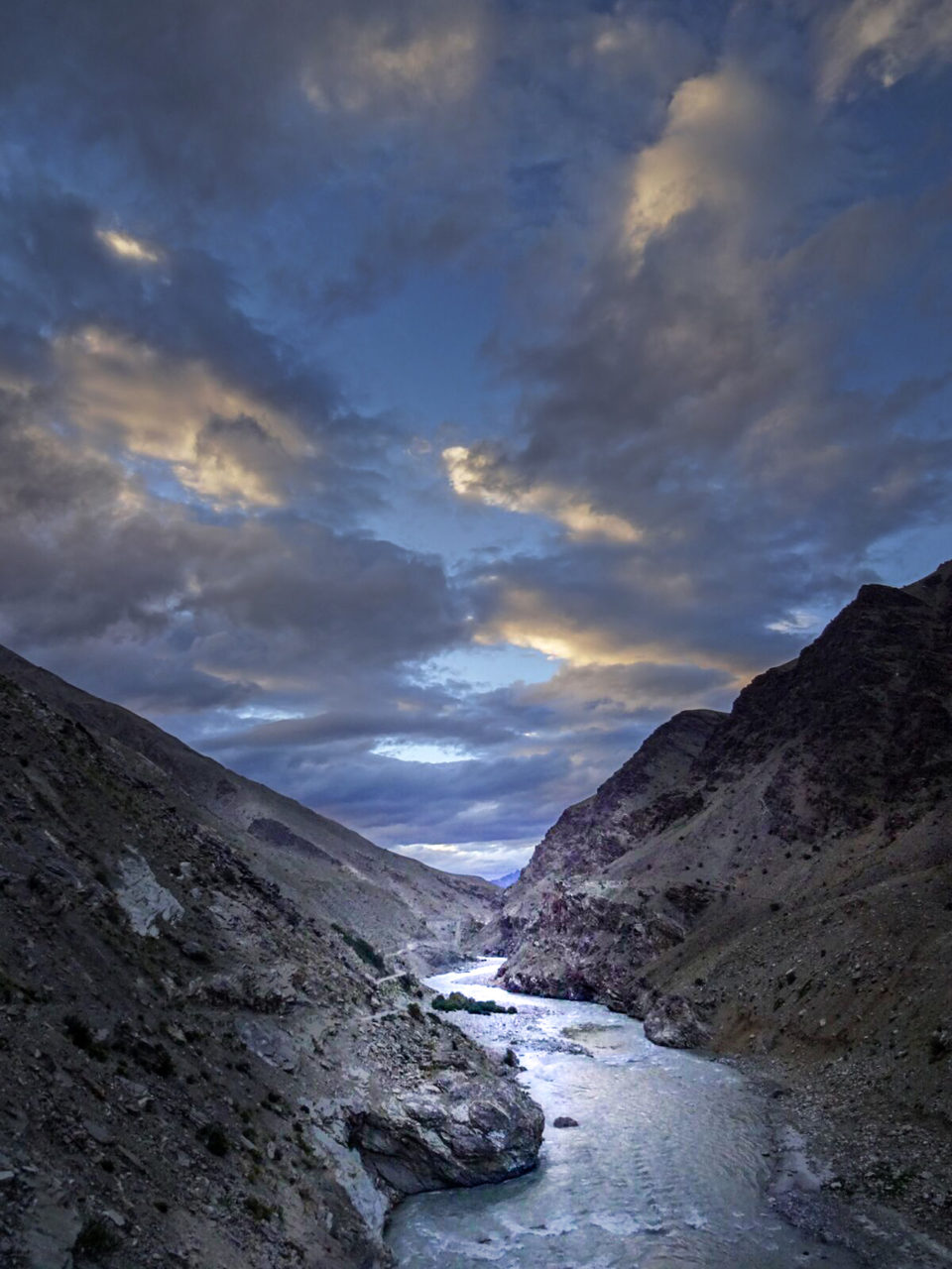 Evening light in the Zanskar Valley in India