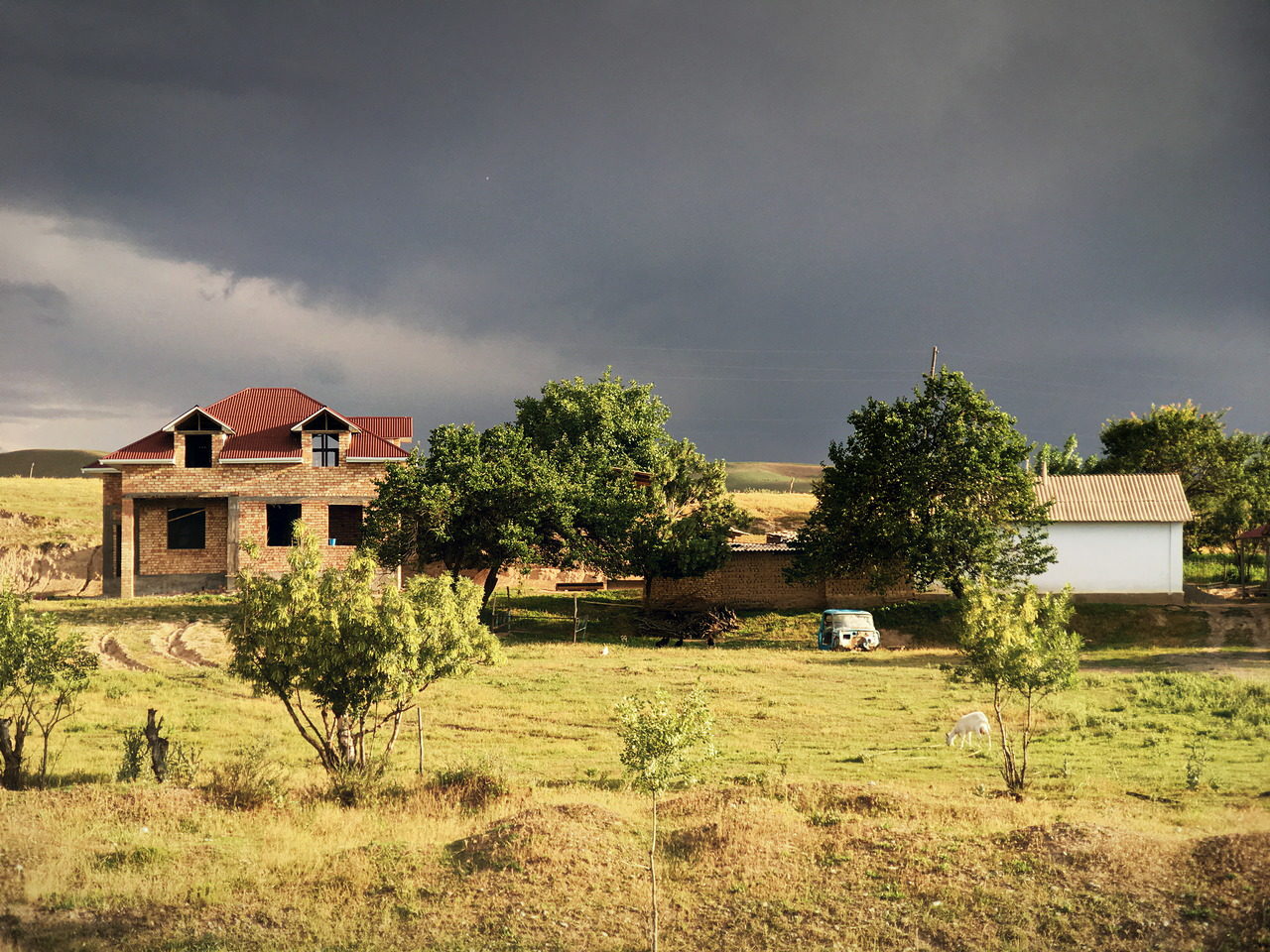 Abendstimmung in Kirgistan