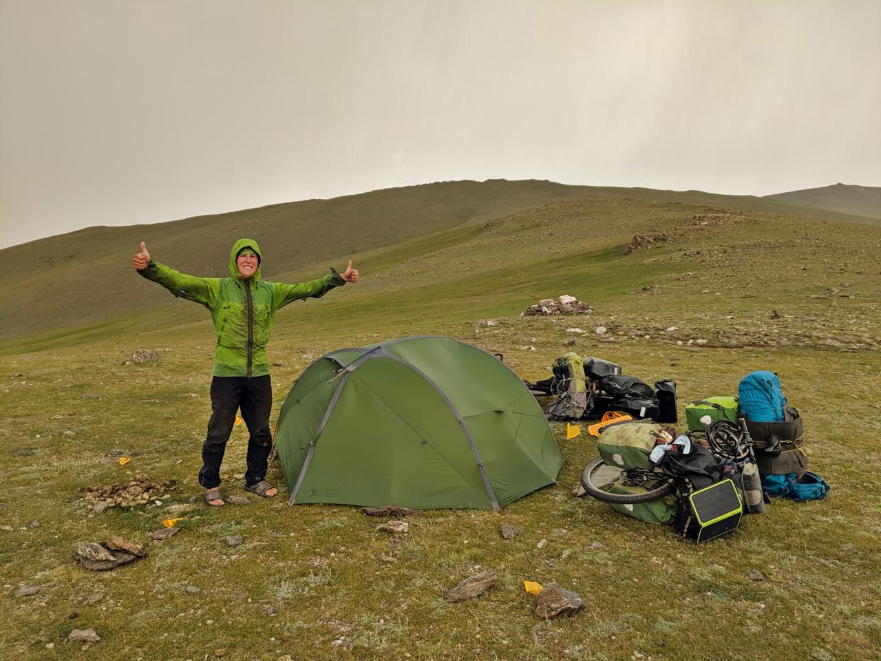 Zelt Venus II Extreme von Exped in einem Sturm