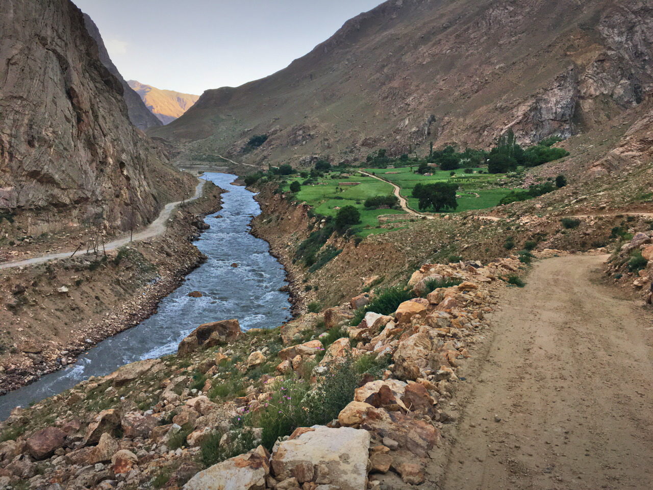 Border river between Tajikistan and Afghanistan