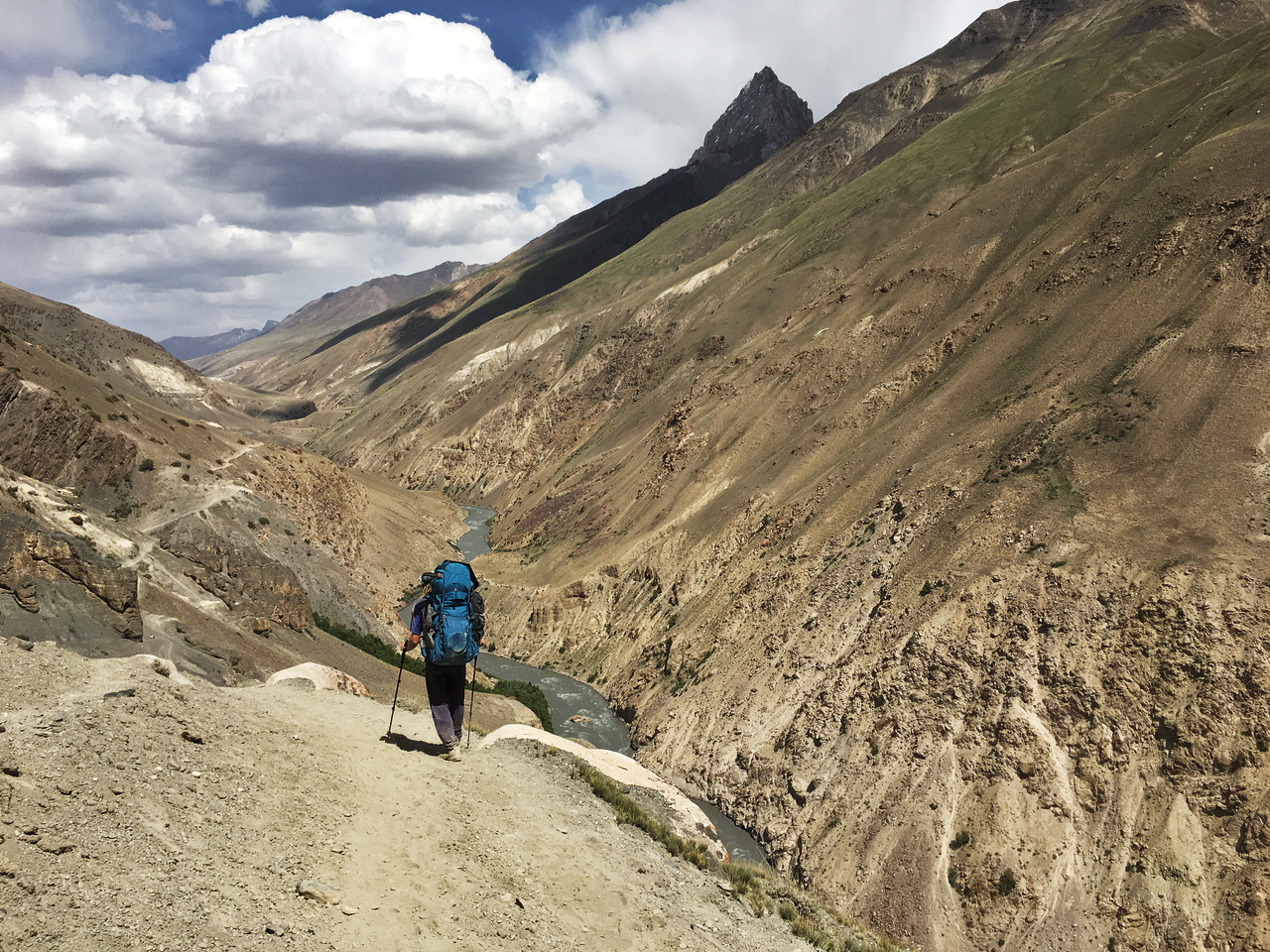 Hiking above the Wakhan River