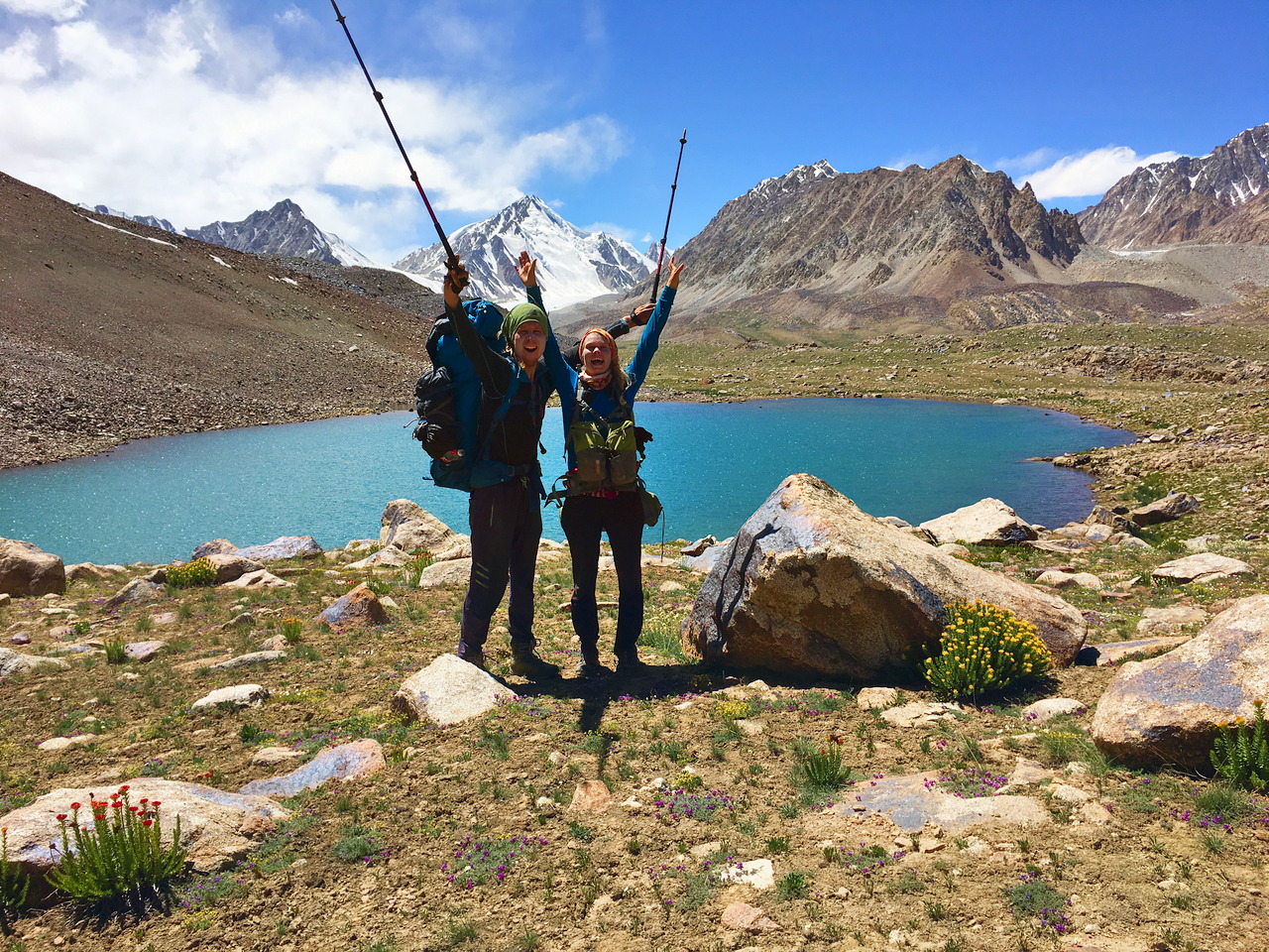 Passing another beautiful high altitude lake