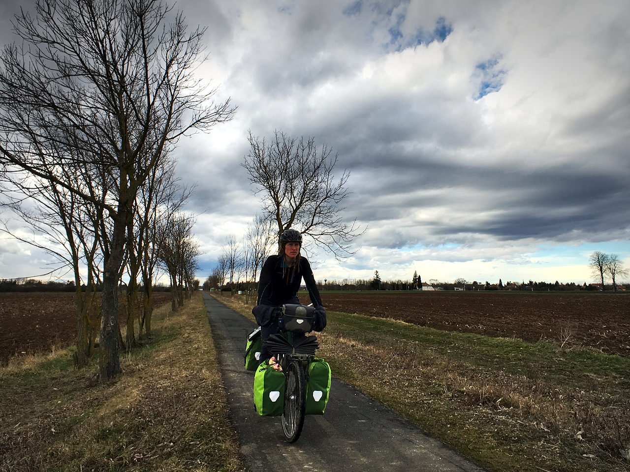 Cycling path in Hungary