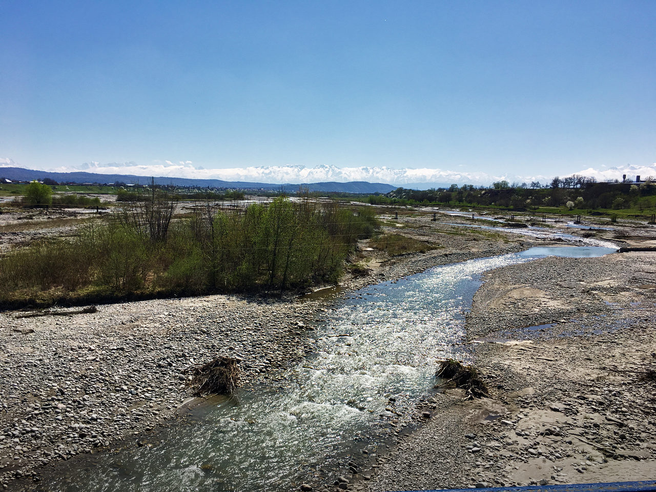 View on the snowy Caucasus