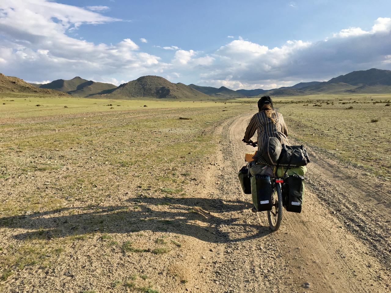 Gute Naturstrasse in der Mongolei