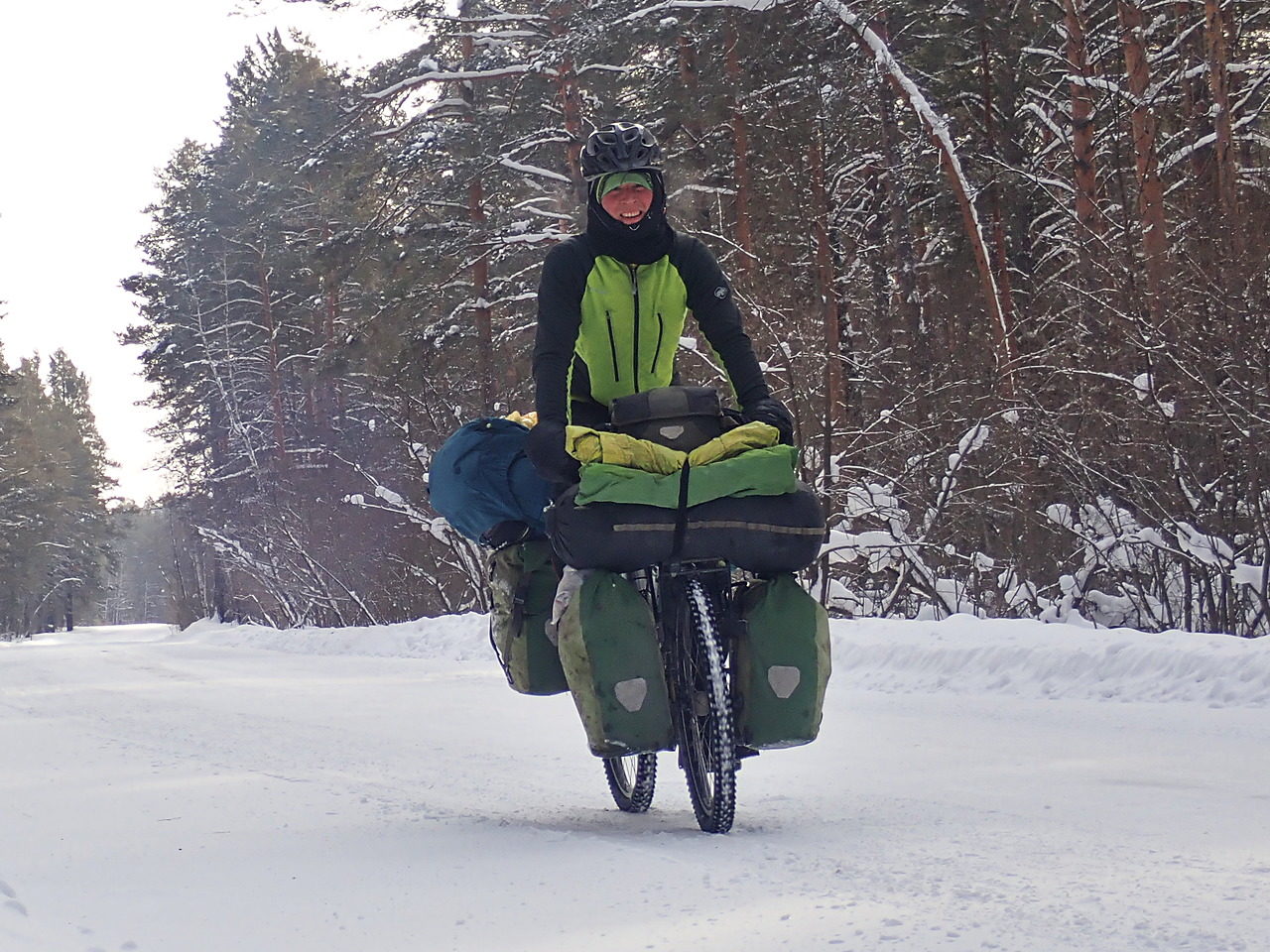 Cycling on a quiet road