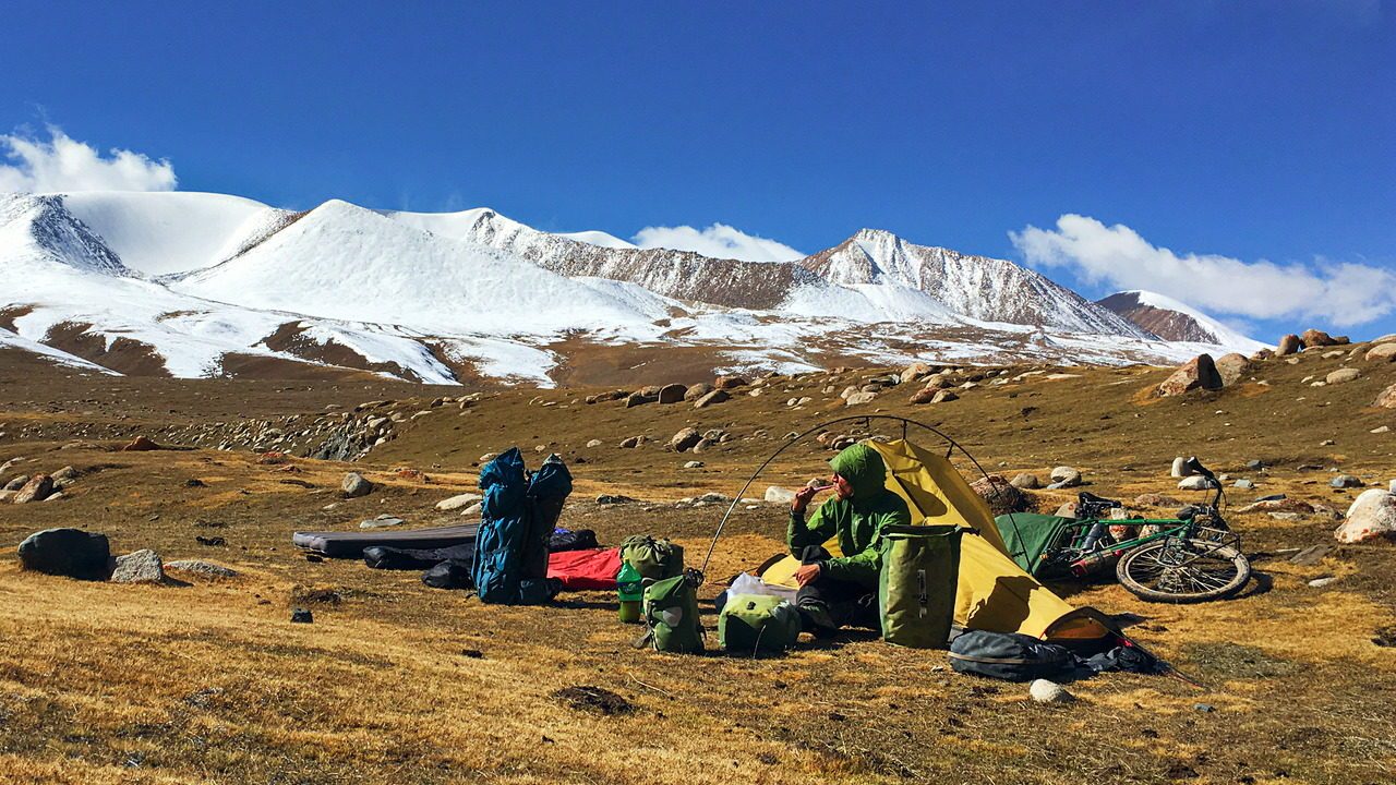 Camping in beautiful scenery