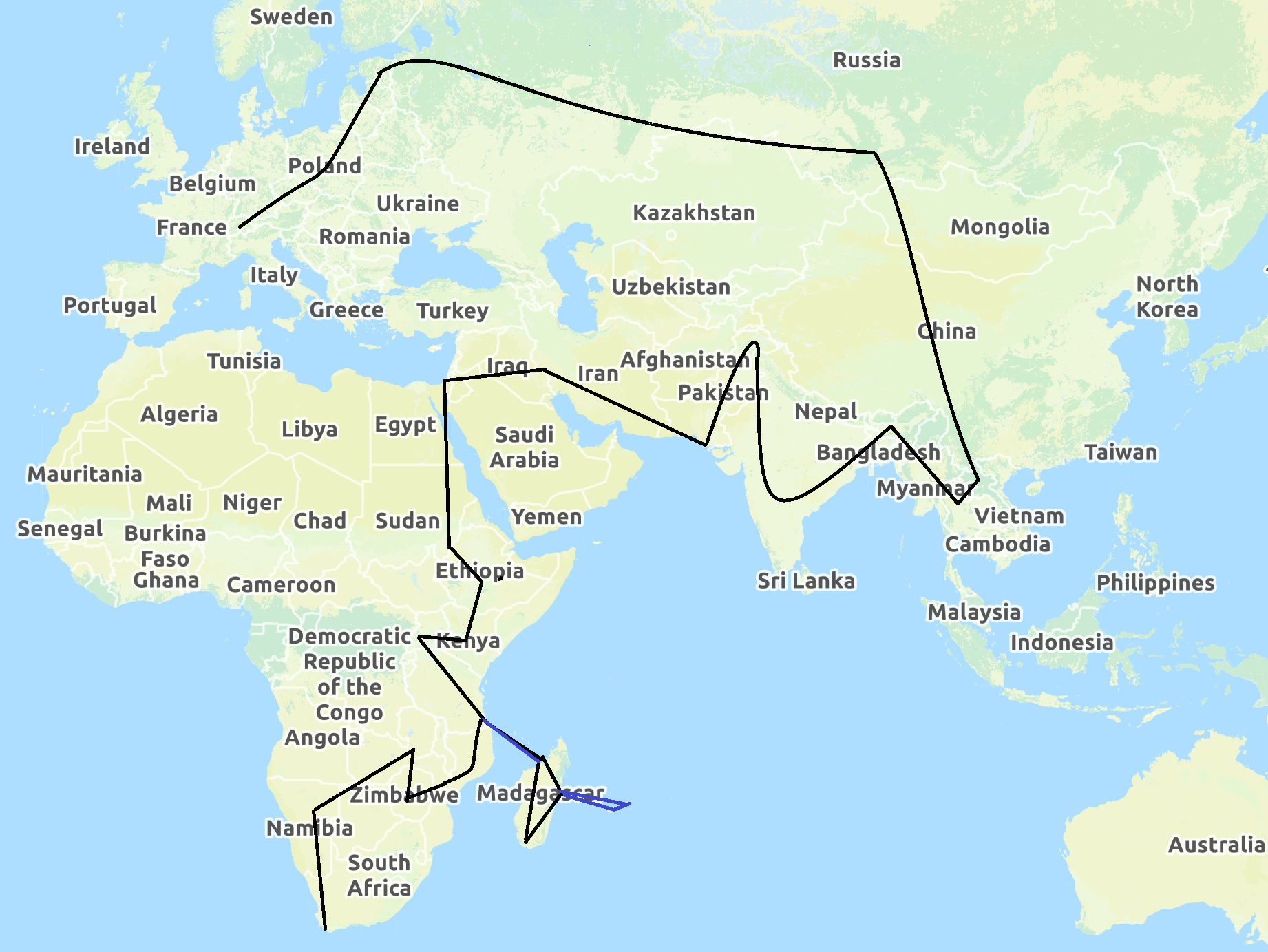 Planned Route 2019